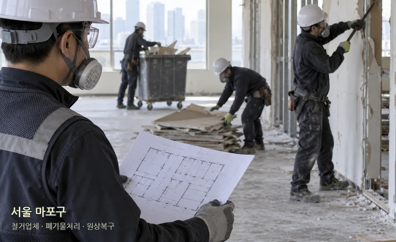 서울 마포구 안전한 작업 범위 검토 예시