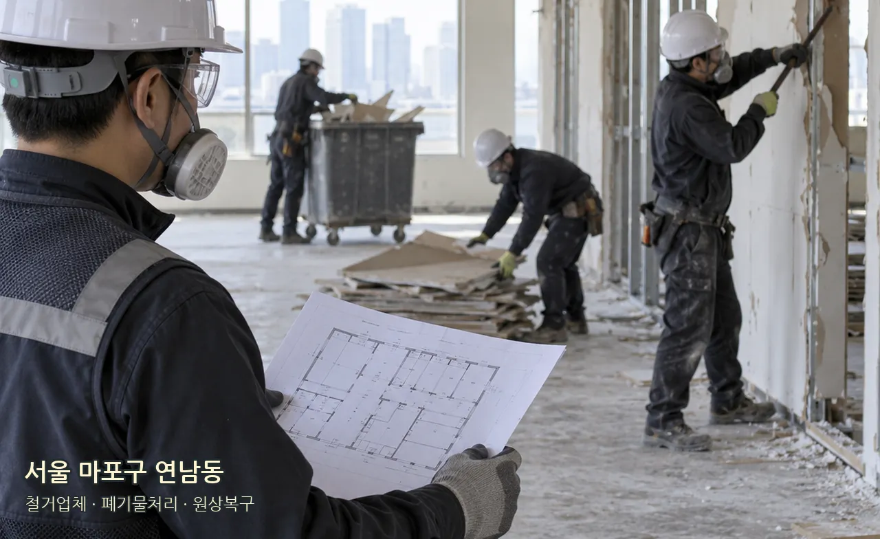 서울 마포구 연남동 안전한 작업 범위 검토 예시