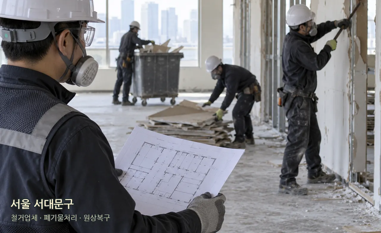 서울 서대문구 안전한 작업 범위 검토 예시