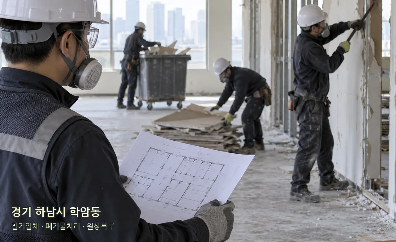 경기 하남시 학암동 안전한 작업 범위 검토 예시