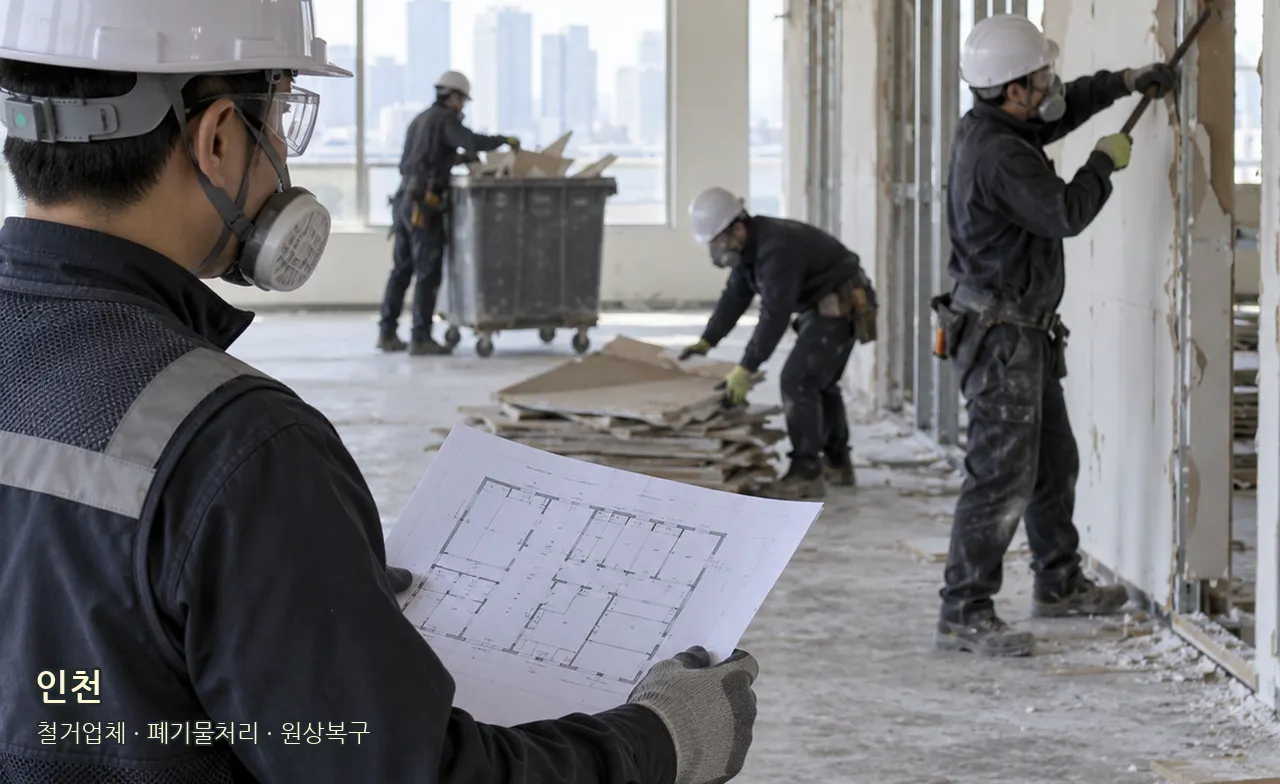 인천 안전한 작업 범위 검토 예시