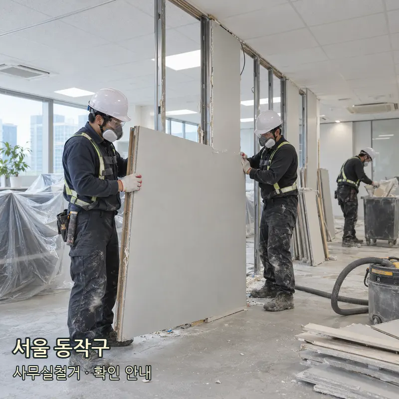 서울 동작구 사무실철거 작업 범위 예시 이미지