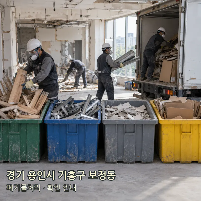 경기 용인시 기흥구 보정동 폐기물처리 작업 범위 예시 이미지