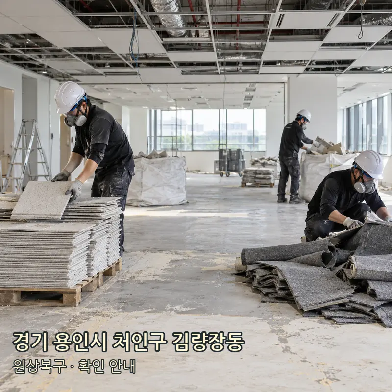 경기 용인시 처인구 김량장동 원상복구 작업 범위 예시 이미지