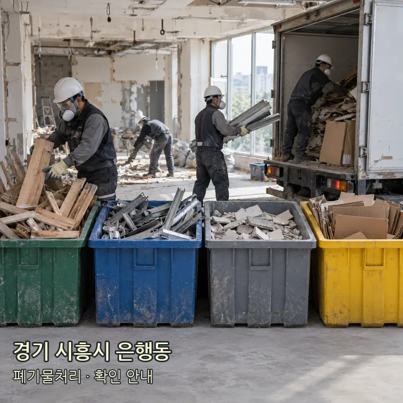 경기 시흥시 은행동 폐기물처리 작업 범위 예시 이미지