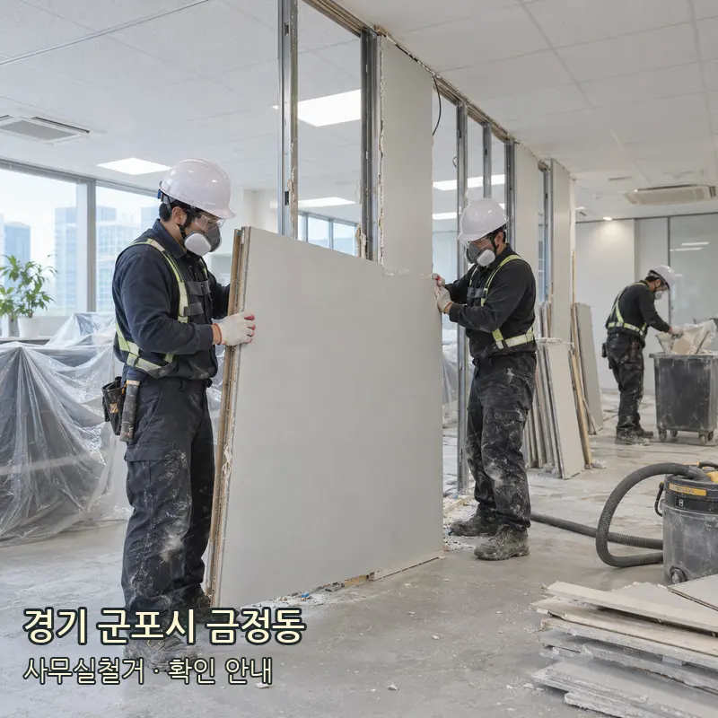 경기 군포시 금정동 사무실철거 작업 범위 예시 이미지